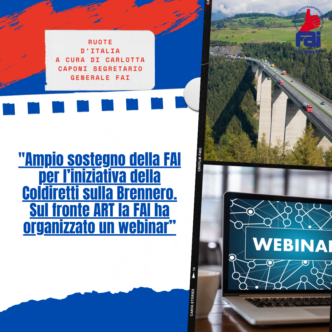 Ruote d’Italia: “Ampio sostegno della FAI per l’iniziativa della Coldiretti sulla Brennero”